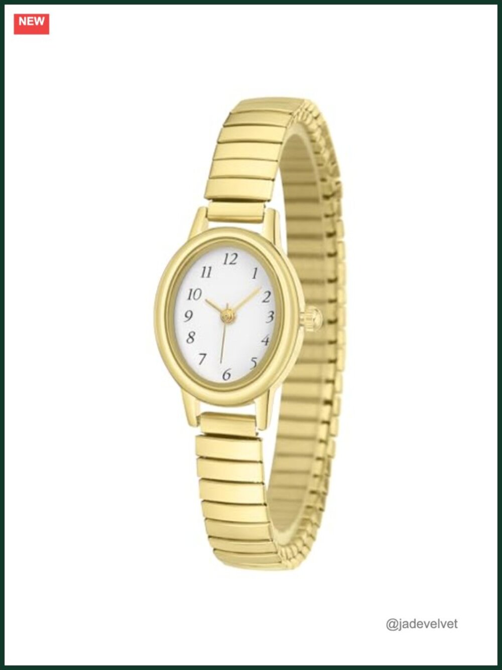 IBSO Easy Read Ladies Quartz Wrist Watch Small Analog Gold Watch for Women Oval